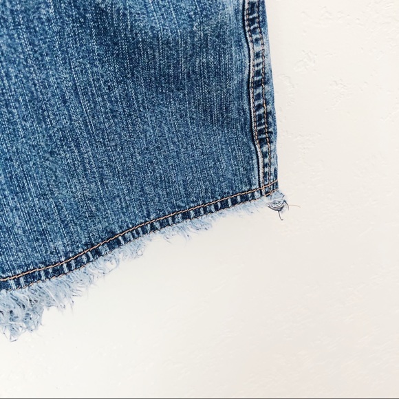Vintage High Waist Denim Cutoff Shorts - Picture 3 of 7